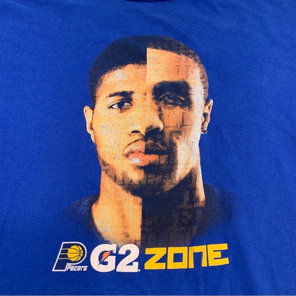 NBA Indiana Pacers Paul George Graphic Anvil T Shirt Men’s Medium - Picture 3 of 8